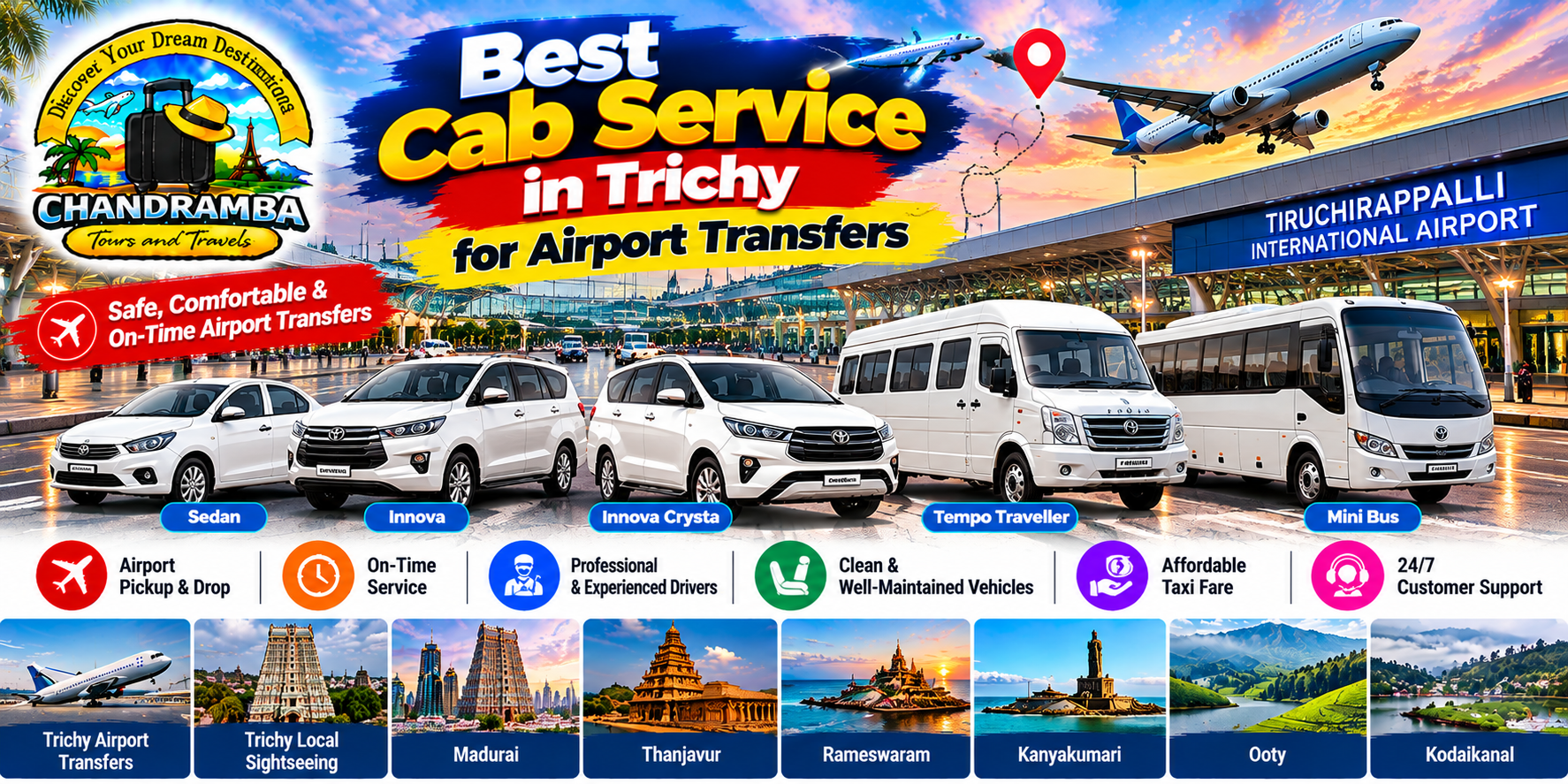 Best Cab Service in Trichy for Airport Transfers