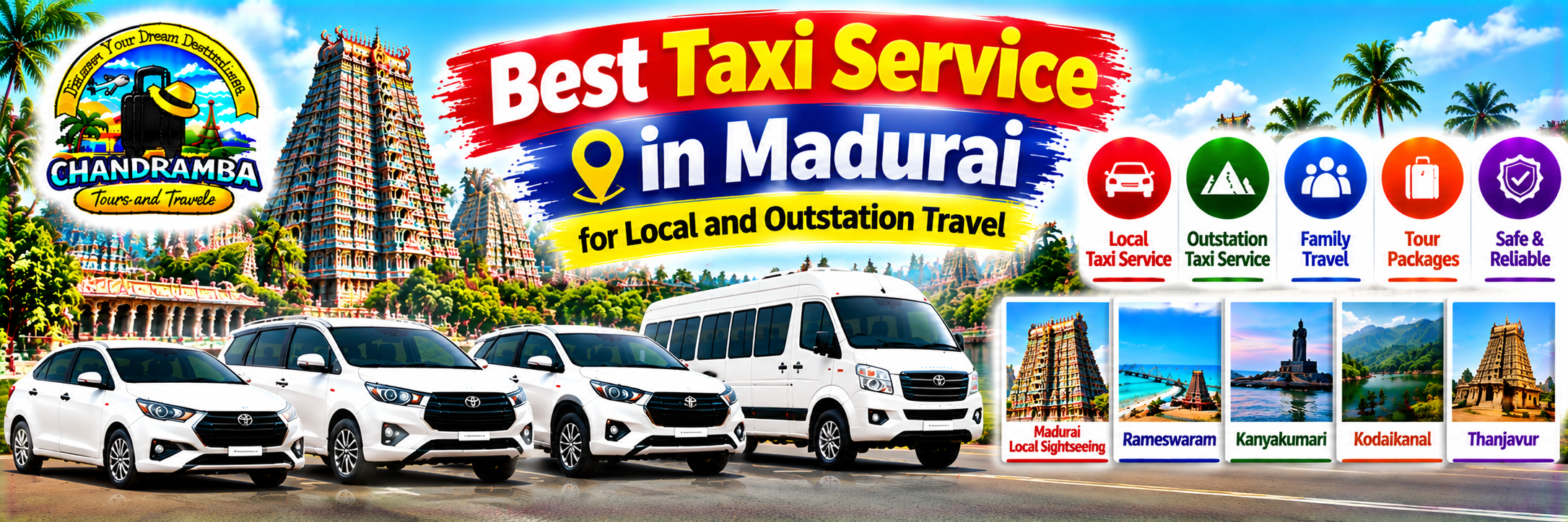 Best Taxi Service in Madurai for Local and Outstation Travel