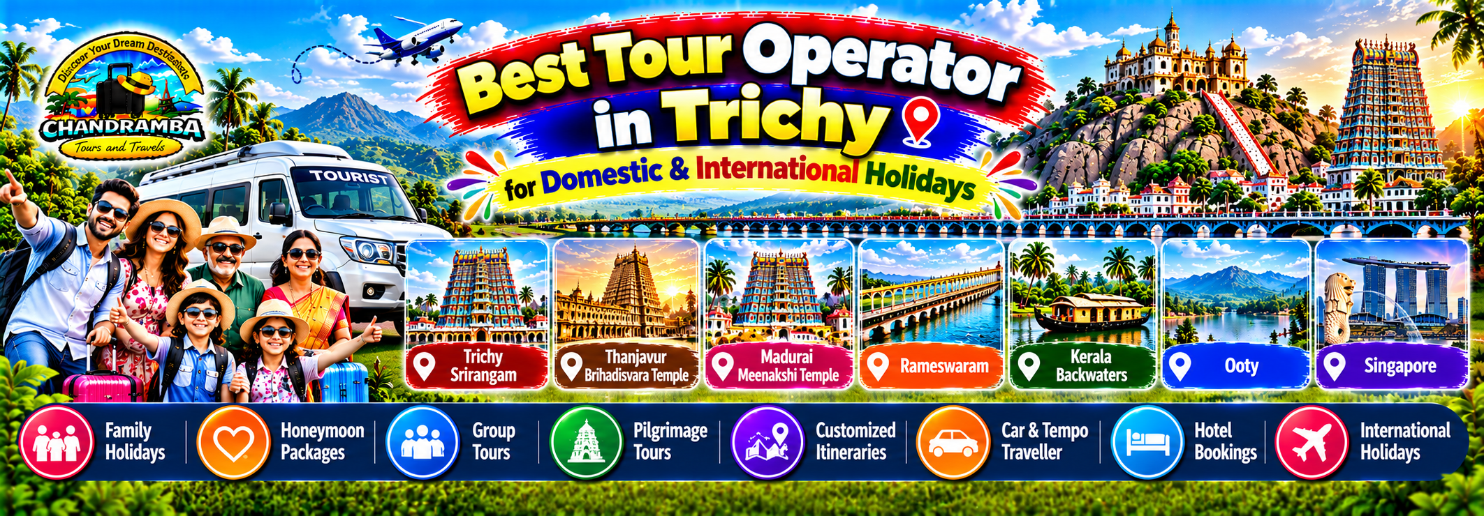 Best Tour Operator in Trichy for Domestic & International Holidays