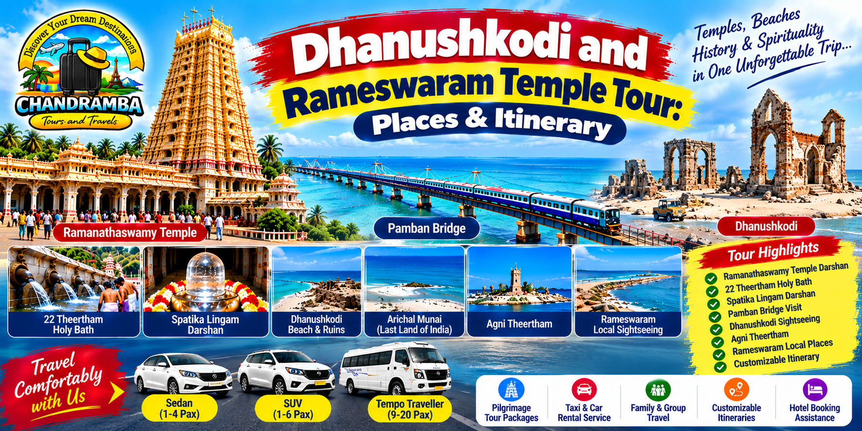 Dhanush Kodi and Rameswaram Temple Tour: Places & Itinerary