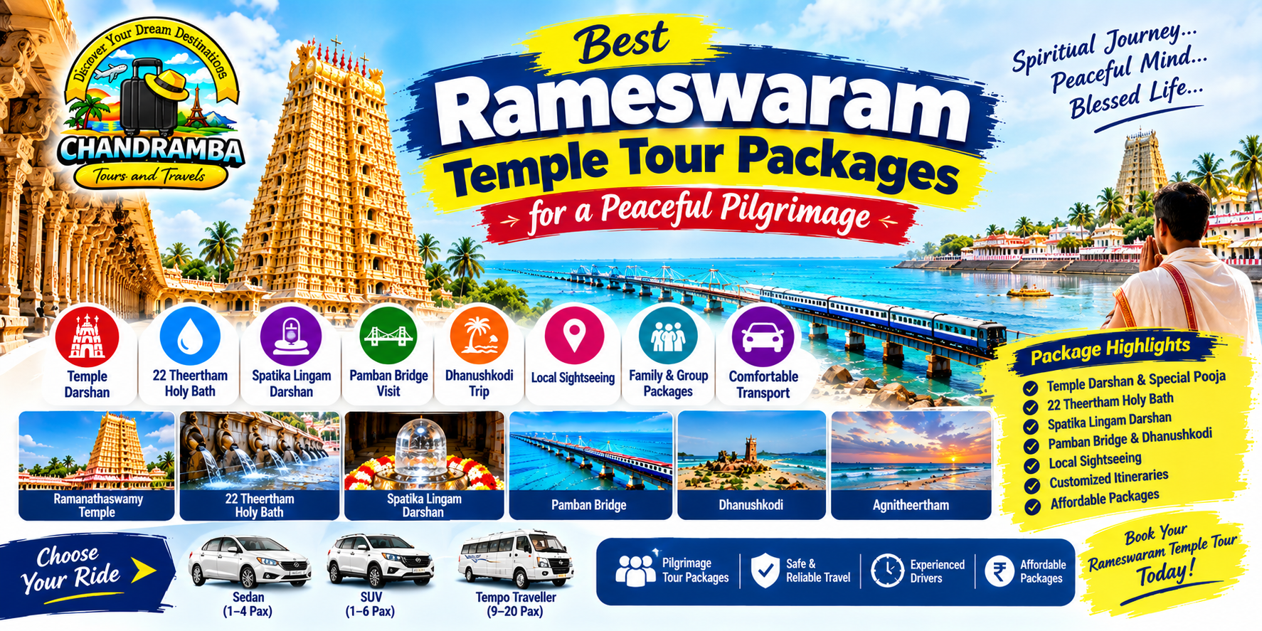Best Rameswaram Temple Tour Packages for a Peaceful Pilgrimage