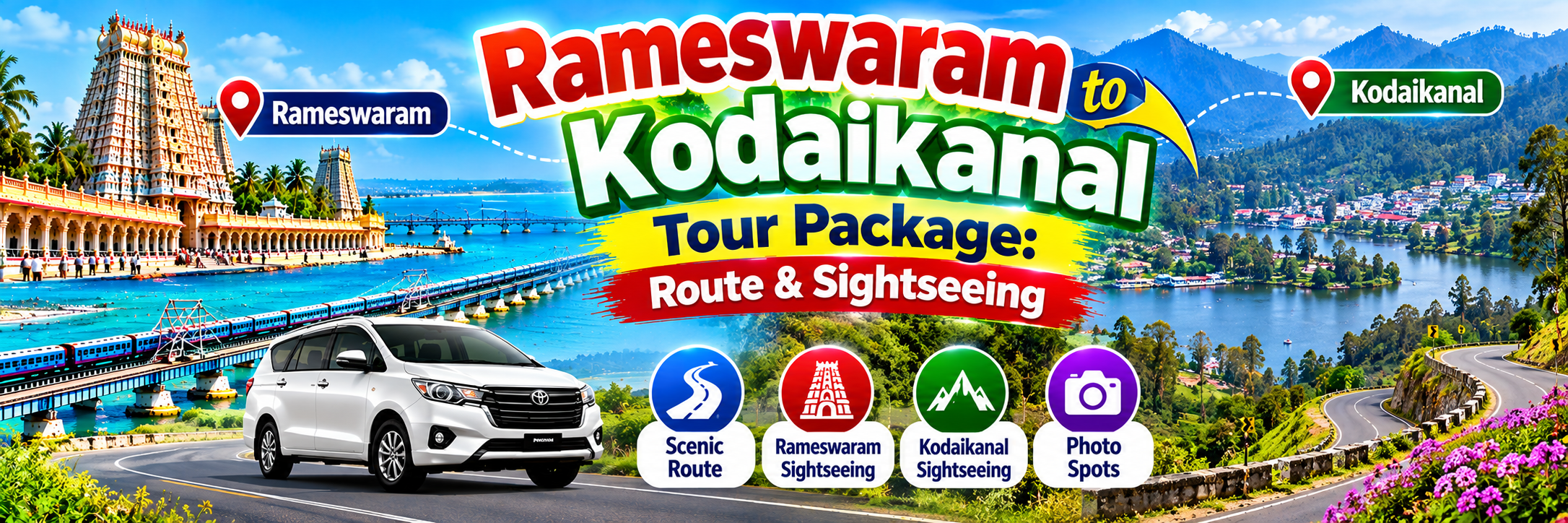 Rameswaram to Kodaikanal Tour Package: Route & Sightseeing