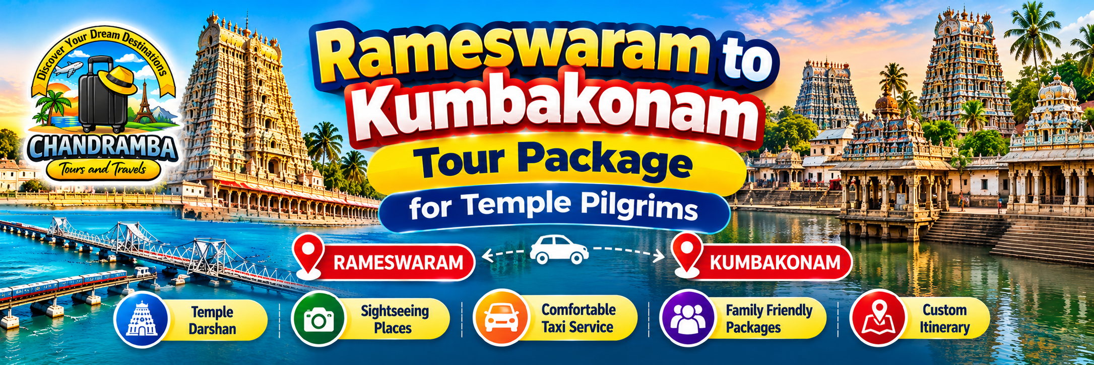 Rameswaram to Kumbakonam Tour Package for Temple Pilgrims