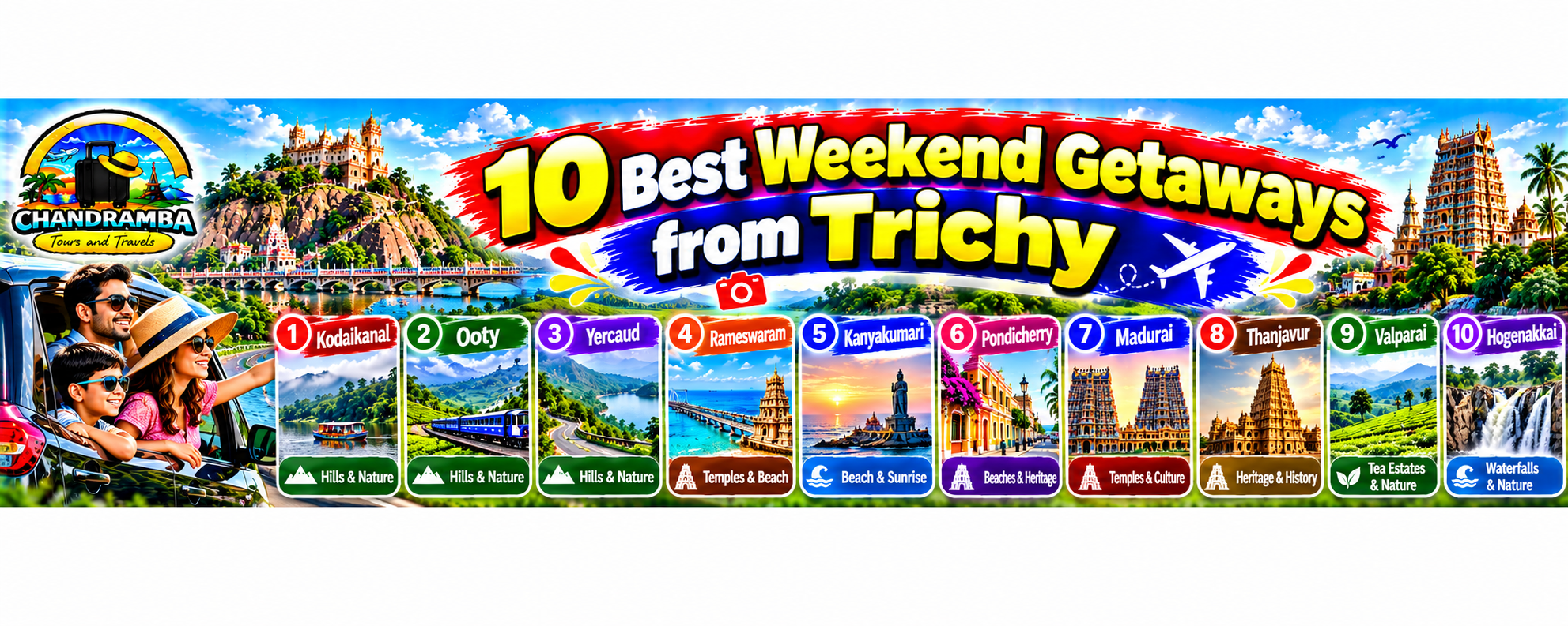 10 Best Weekend Getaways from Trichy
