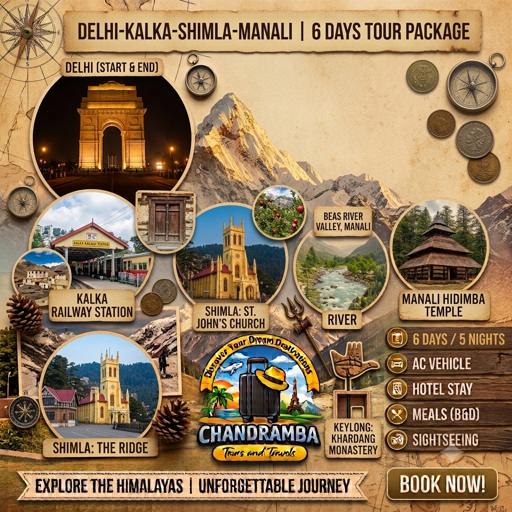 6 Days Delhi – Shimla – Manali Tour Package