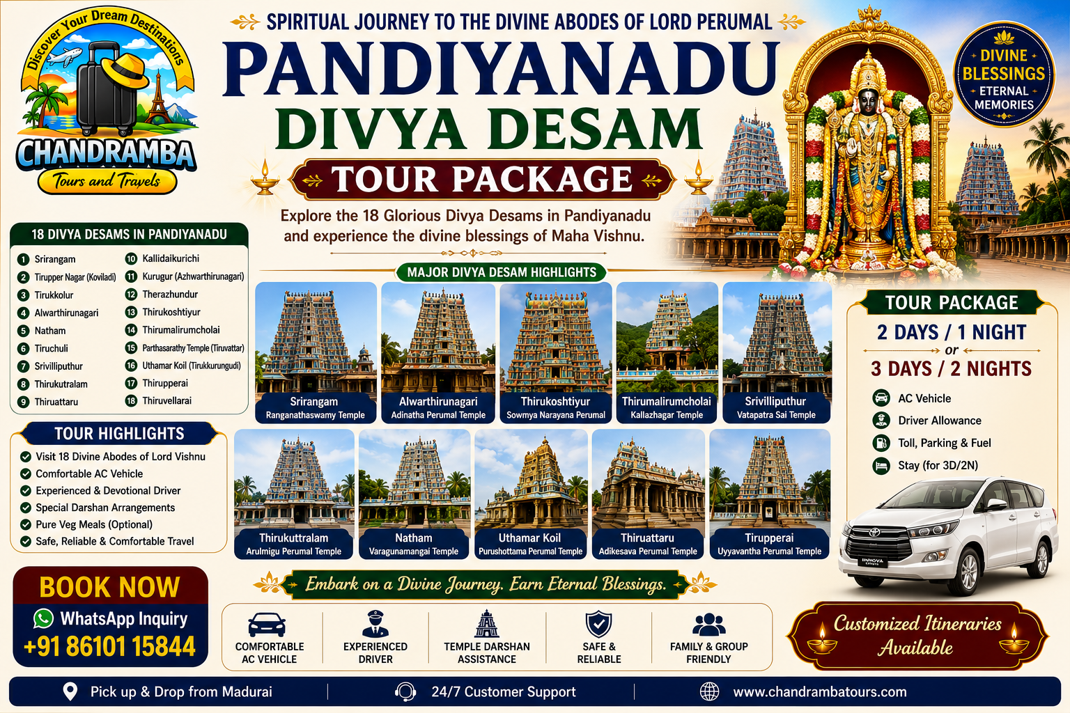 Pandiyanadu Divya Desam Tour Package